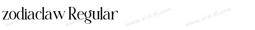 zodiaclaw Regular字体转换 zodiaclaw Regular字体转换